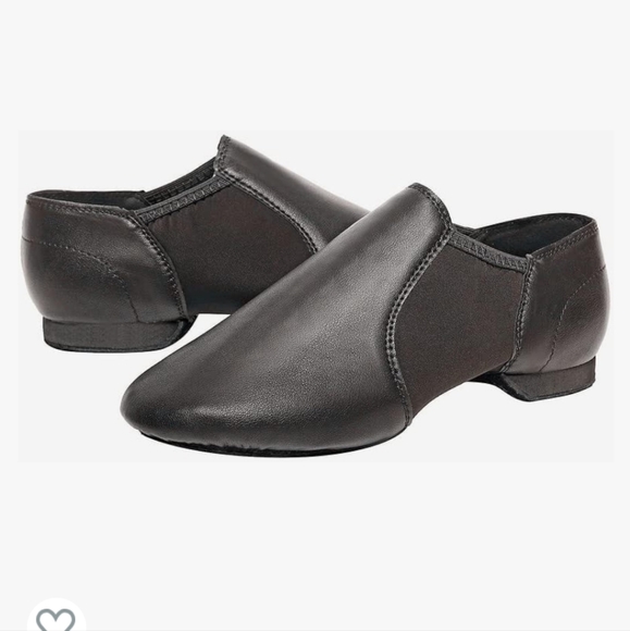 Bokimd Black Unisex Slip-on Split Sole Jazz Dance Shoes Elastic Leather Sole W6 - Picture 1 of 7
